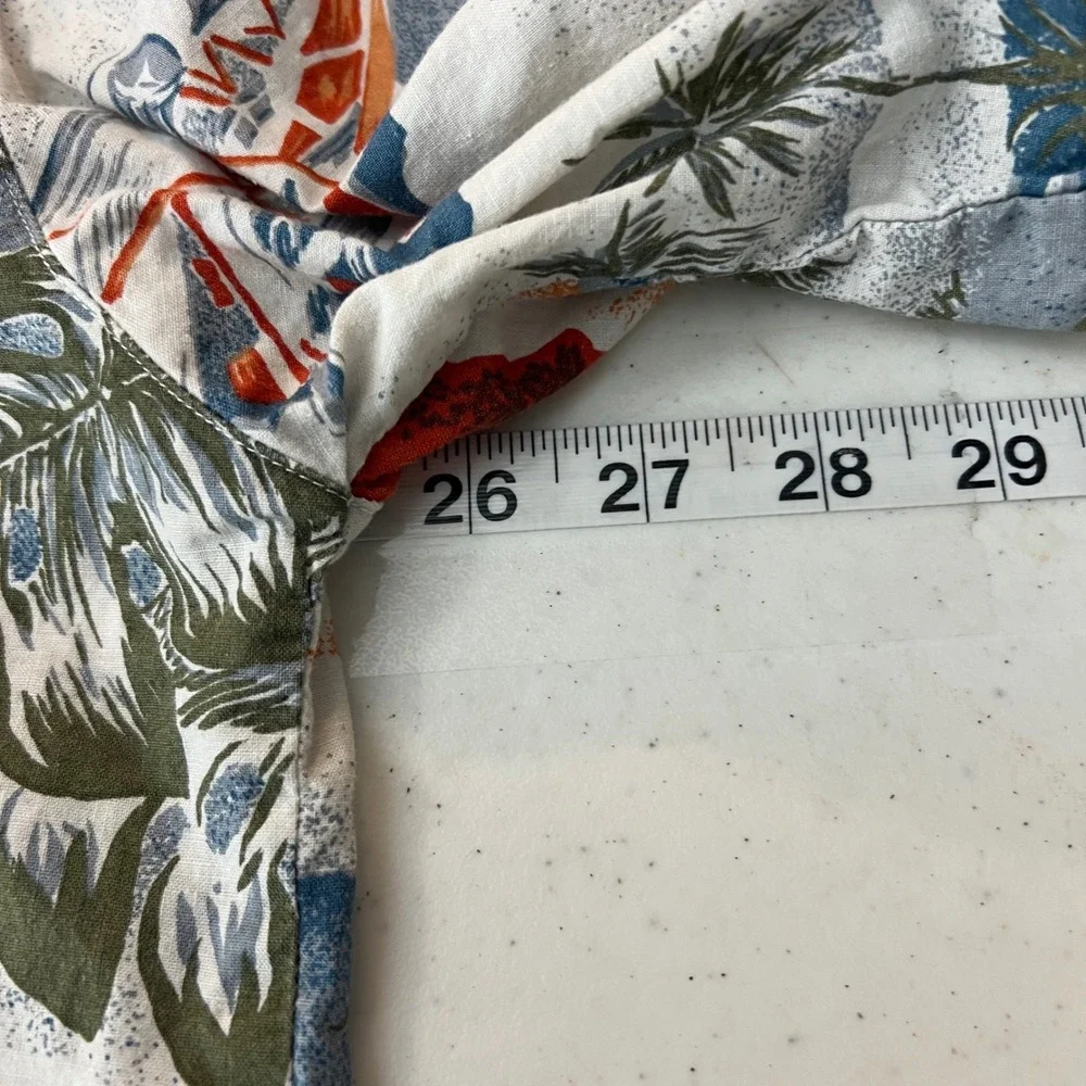 Island Soul Mens XL Aloha Hawaii Biplane Tropical Print Cotton Button Down Shirt
